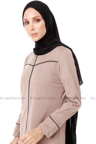 Lylah - Taupe Abaya - Miss Cazibe