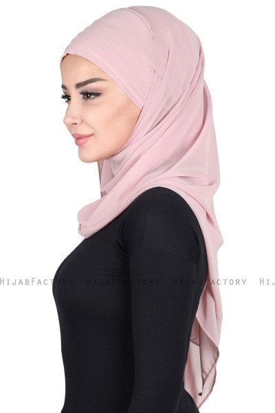Malin - Gammelrosa Praktisk Chiffon Hijab