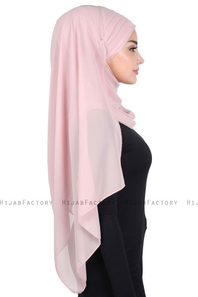 Malin - Gammelrosa Praktisk Chiffon Hijab