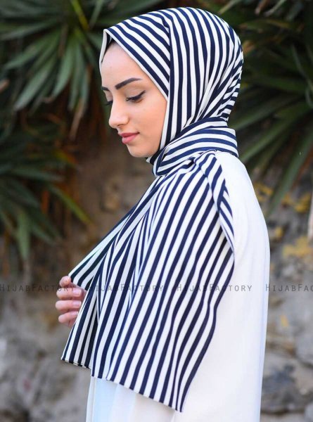 Marwa - Stribet Crepe Hijab
