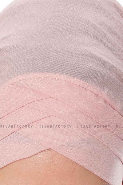 Mehtap - Gammelrosa Praktisk One Piece Chiffon Hijab