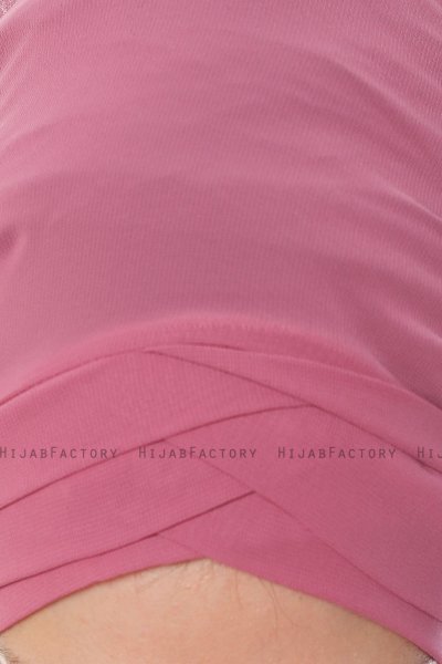 Mehtap - Mørkrosa Praktisk One Piece Chiffon Hijab