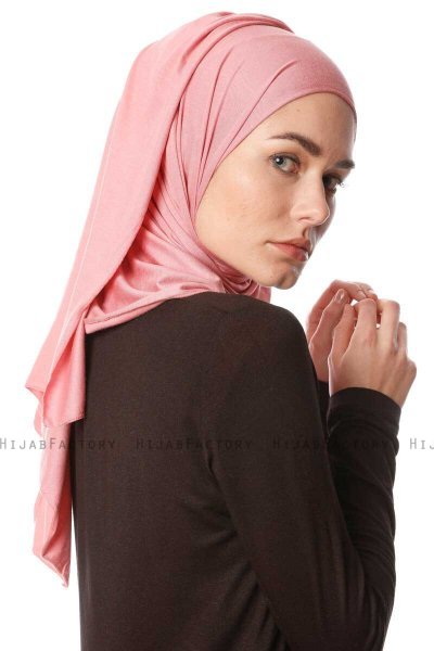 Melek - Mørkrosa Premium Jersey Hijab - Ecardin