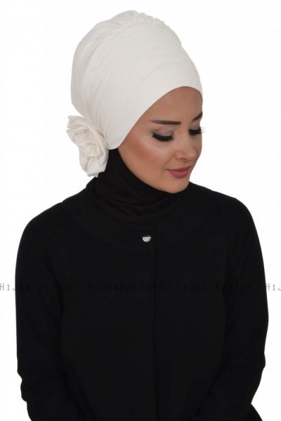 Monica - Hvid Bomuld Turban - Ayse Turban