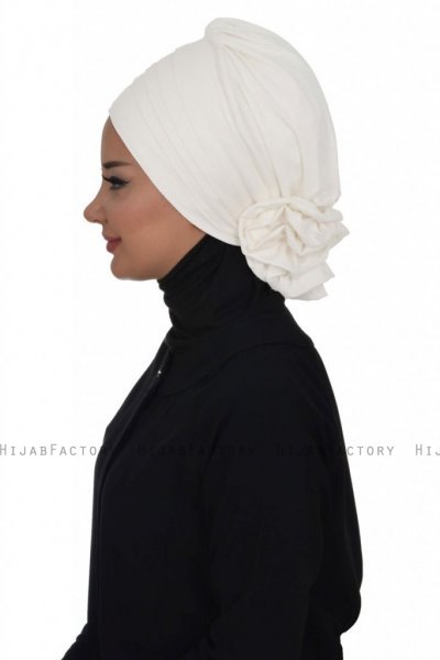 Monica - Hvid Bomuld Turban - Ayse Turban