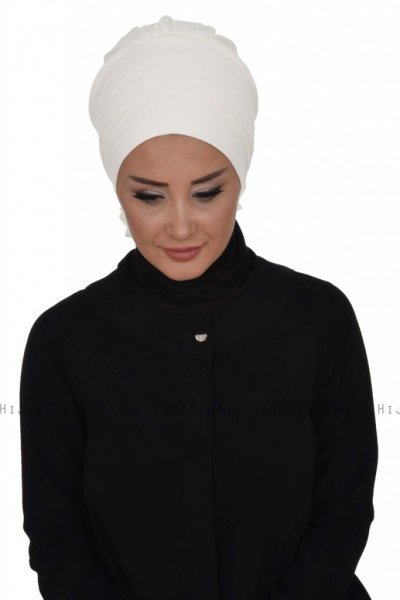 Monica - Hvid Bomuld Turban - Ayse Turban
