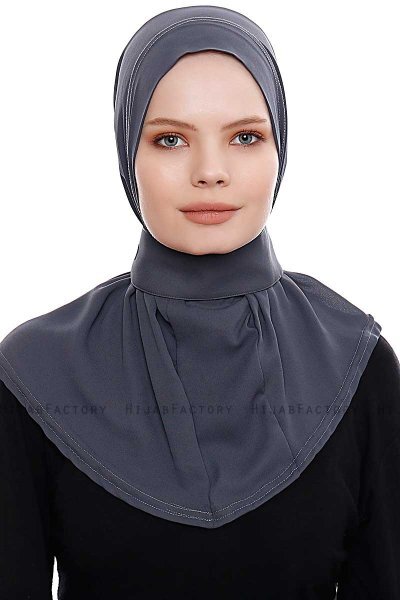 Narin - Anthracite Praktisk One Piece Crepe Hijab