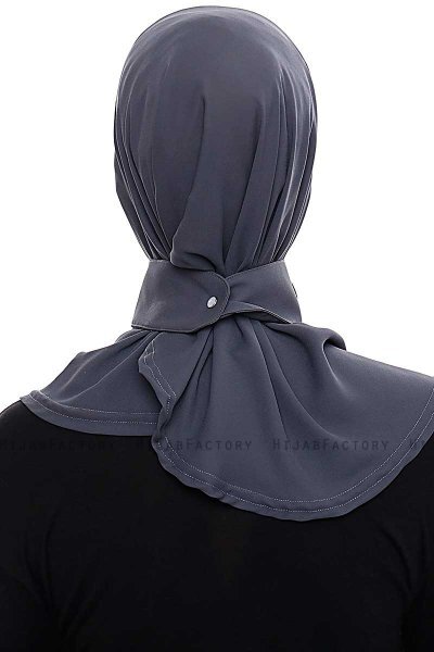 Narin - Anthracite Praktisk One Piece Crepe Hijab