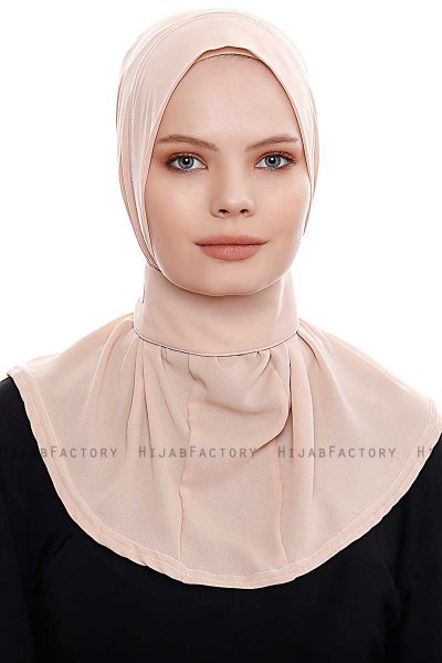 Narin - Beige Praktisk One Piece Crepe Hijab