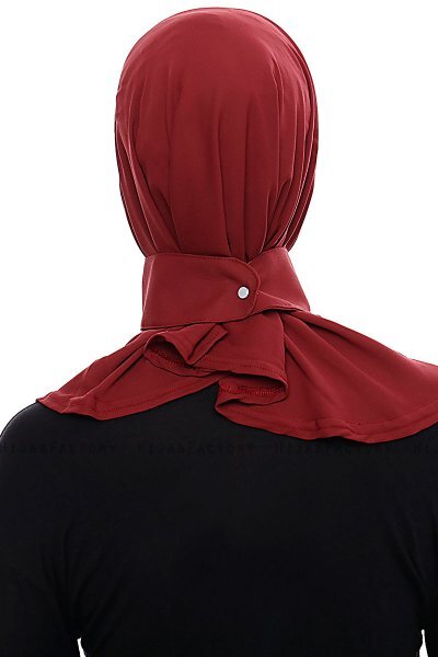 Narin - Bordeaux Praktisk One Piece Crepe Hijab