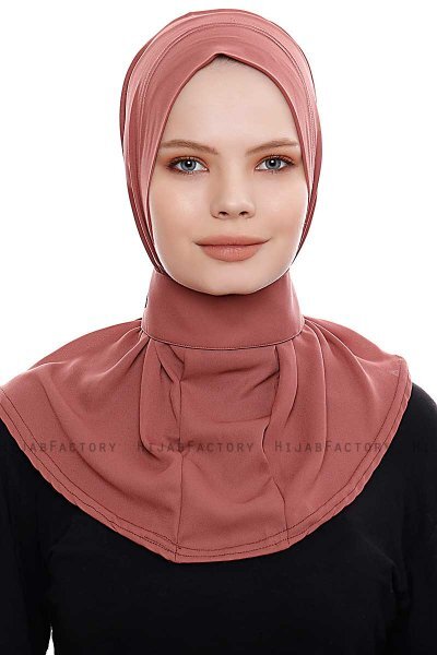 Narin - Clay Praktisk One Piece Crepe Hijab