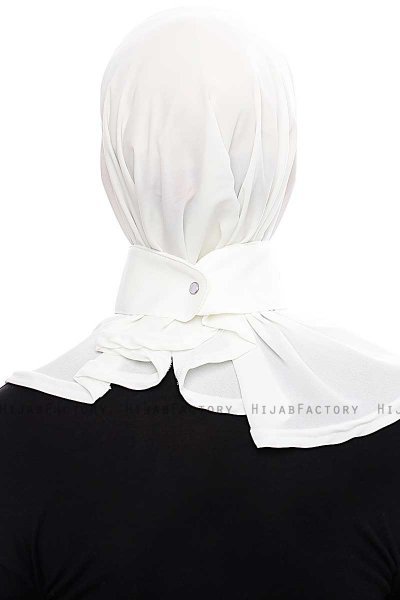 Narin - Creme Praktisk One Piece Crepe Hijab