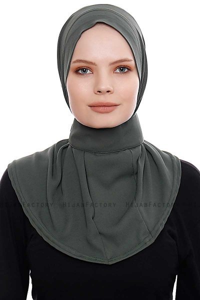 Narin - Khaki Praktisk One Piece Crepe Hijab