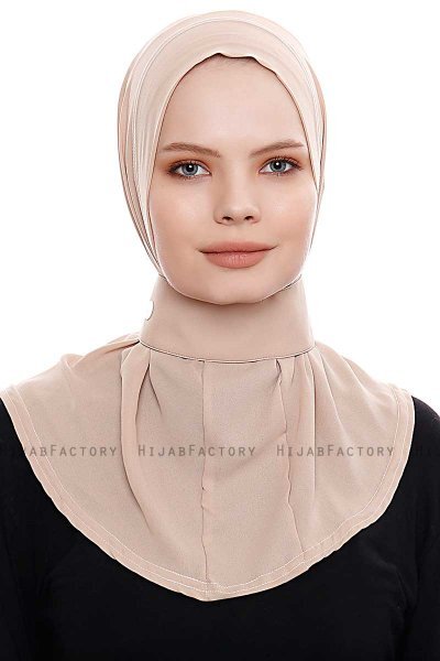 Narin - Lys Karamell Praktisk One Piece Crepe Hijab