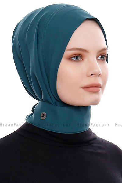 Narin - Mørkegrøn Praktisk One Piece Crepe Hijab