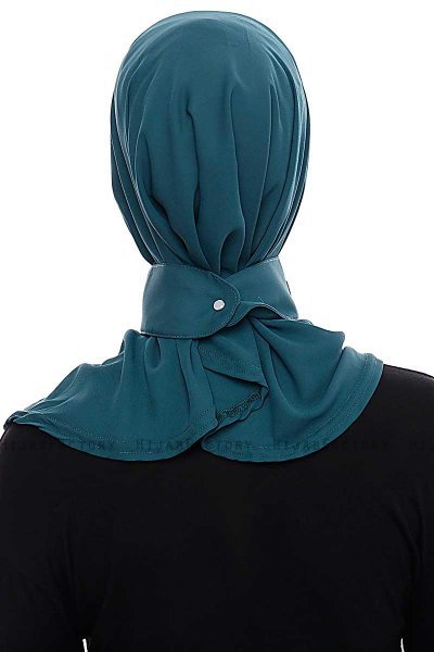 Narin - Mørkegrøn Praktisk One Piece Crepe Hijab