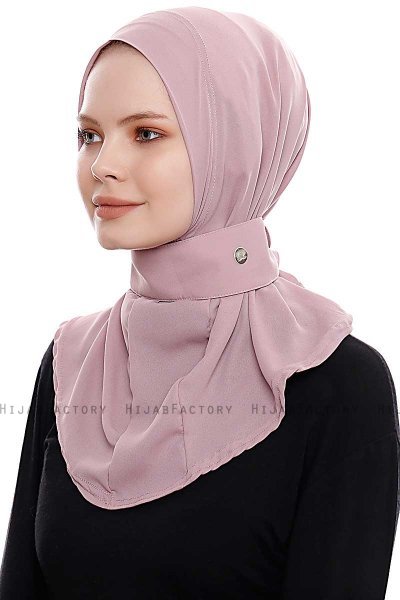 Narin - Mørkrosa Praktisk One Piece Crepe Hijab