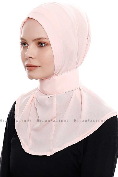 Narin - Pink Praktisk One Piece Crepe Hijab