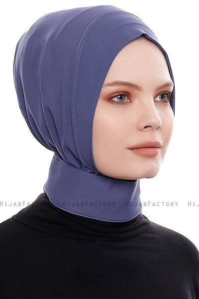 Narin - Royal Blue Praktisk One Piece Crepe Hijab