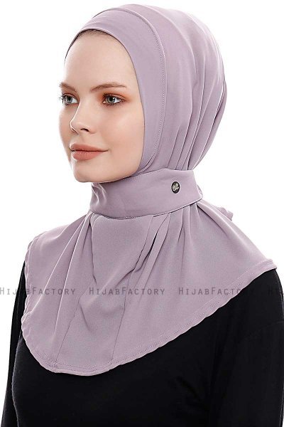 Narin - Stengrå Praktisk One Piece Crepe Hijab