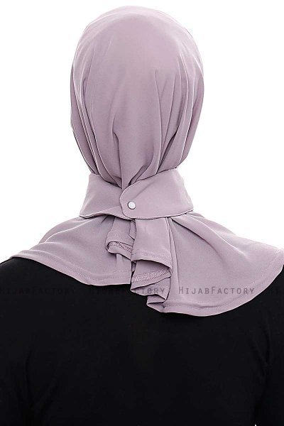 Narin - Stengrå Praktisk One Piece Crepe Hijab