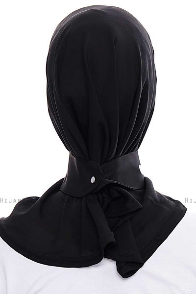 Narin - Sort Praktisk One Piece Crepe Hijab