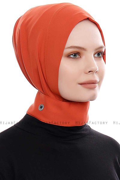 Narin - Murstensrød Praktisk One Piece Crepe Hijab