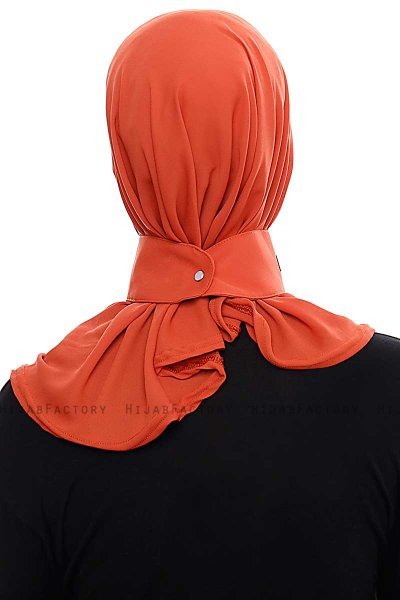 Narin - Murstensrød Praktisk One Piece Crepe Hijab
