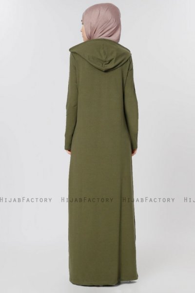 Nasira Khaki Klänning Med Hood 280101e