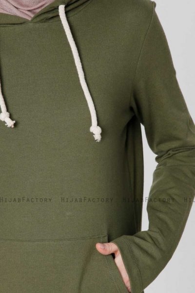 Nasira Khaki Klänning Med Hood 280101f