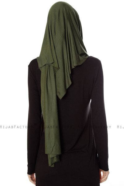 Naz - Khaki & Lys Beige Praktisk One Piece Hijab - Ecardin