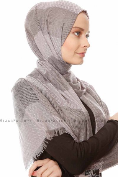 Necla - Grå To Farvede Hijab - Özsoy