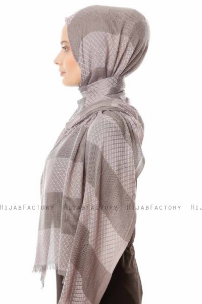 Necla - Grå To Farvede Hijab - Özsoy