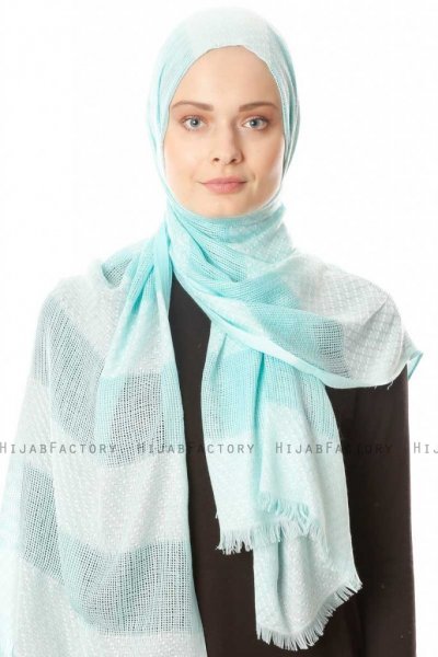 Necla - Grøn To Farvede Hijab - Özsoy