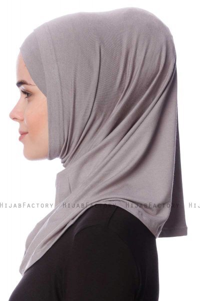 Nehir - Lysegrå 2-Piece Al Amira Hijab