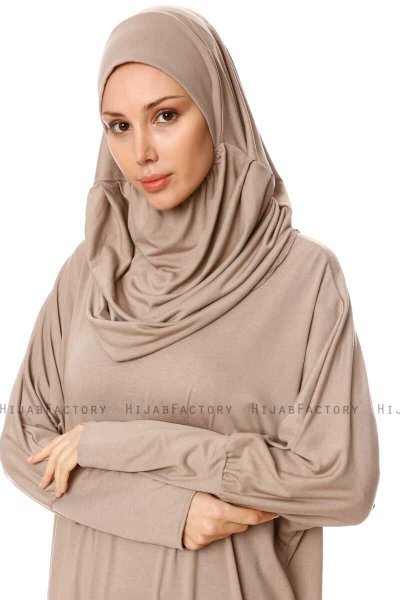 Nisa - Taupe Bøn Kjole - Miss Halima