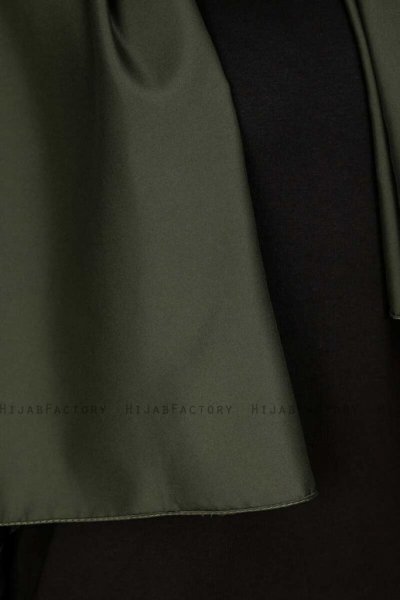 Nuray Glansig Militärgrön Hijab 8A07e
