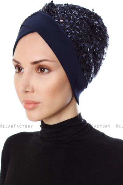Nurten - Marine Blå Turban