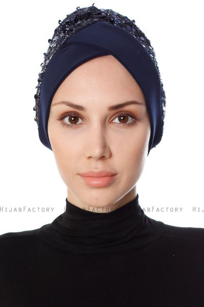 Nurten - Marine Blå Turban