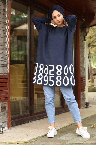 Nylah - Marine Blå Tunika - Lysa Studio