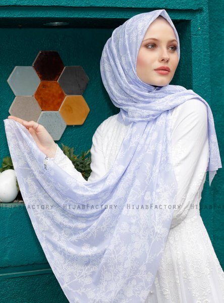 Pariza - Grå Mønstrede Hijab