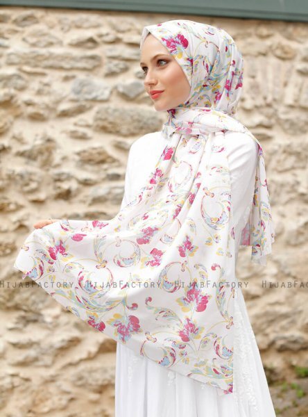 Pariza - Gul Mønstrede Hijab