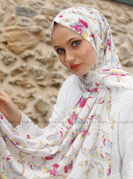 Pariza - Gul Mønstrede Hijab