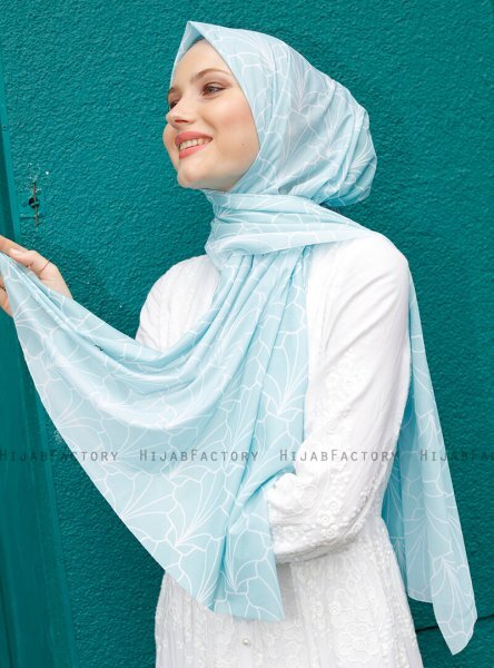 Pariza - Lysegrønn Mønstrede Hijab