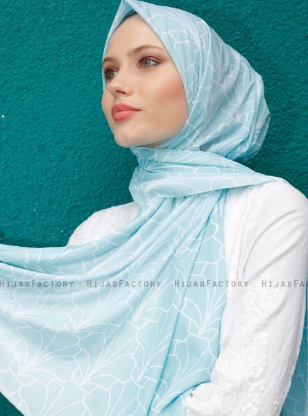 Pariza - Lysegrønn Mønstrede Hijab