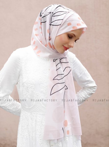 Pariza - Gammelrosa Mønstrede Hijab