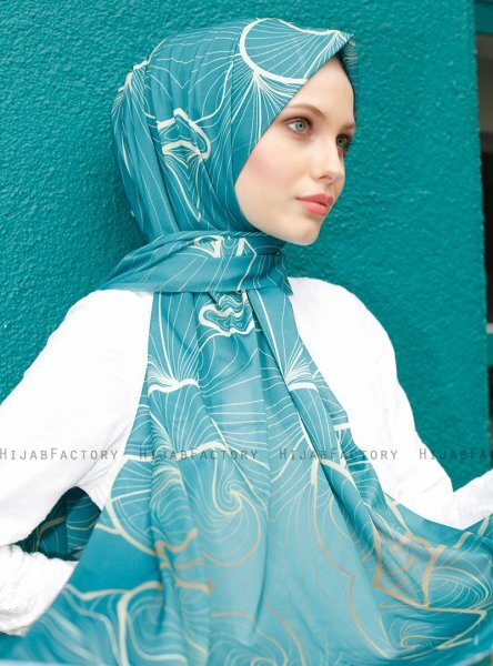 Pariza - Grøn Mønstrede Hijab