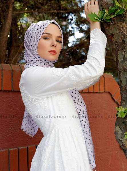 Radeyah - Pink Mønstrede Hijab - Sal Evi