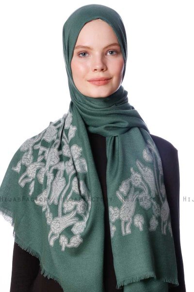 Roshan - Mørkegrøn Hijab - Özsoy