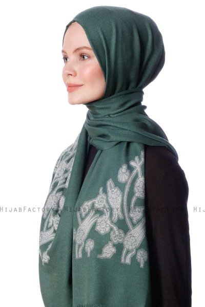 Roshan - Mørkegrøn Hijab - Özsoy